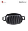 Victoria Cast Iron Square Grill Pan with Double Loop Handles, Made in Colombia, 10 Inches