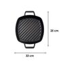 Victoria Cast Iron Square Grill Pan with Double Loop Handles, Made in Colombia, 10 Inches