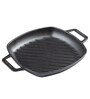 Victoria Cast Iron Square Grill Pan with Double Loop Handles, Made in Colombia, 10 Inches