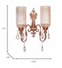 Victoria Double Polished Copper Wall Sconce with Luster Glass and Crystals