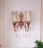 Victoria Double Polished Copper Wall Sconce with Luster Glass and Crystals