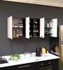 Victoria Engineered wood Wall Mounted Kitchen Cabinet (White & Black)