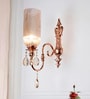 Victoria Polished Copper Wall Sconce with Luster Glass and Crystals