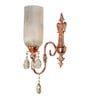 Victoria Polished Copper Wall Sconce with Luster Glass and Crystals