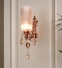 Victoria Polished Copper Wall Sconce with Luster Glass and Crystals