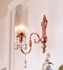 Victoria Polished Copper Wall Sconce with Luster Glass and Crystals