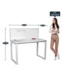 Victoria Study Table with Marker Board in White Colour