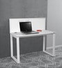 Victoria Study Table with Marker Board in White Colour