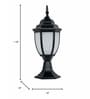 Victorian Black Aluminum Gate Light with White Acrylic Panes
