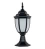 Victorian Black Aluminum Gate Light with White Acrylic Panes