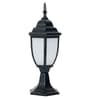 Victorian Black Aluminum Gate Light with White Acrylic Panes
