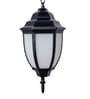 Victorian Black Aluminum Outdoor Hanging Lantern with White Acrylic Panes