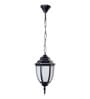 Victorian Black Aluminum Outdoor Hanging Lantern with White Acrylic Panes