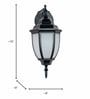 Victorian Black Aluminum Outdoor Wall Sconce with White Acrylic Panes