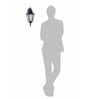 Victorian Black Aluminum Outdoor Wall Sconce with White Acrylic Panes