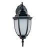 Victorian Black Aluminum Outdoor Wall Sconce with White Acrylic Panes