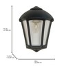 Victorian Style Black Polycarbonate Outdoor Wall Lamp