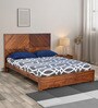 Victory Queen Size Bed in Teak Finish
