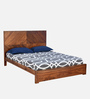 Victory Queen Size Bed in Teak Finish