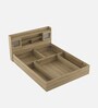 Vida King Size Bed in Santana Oak Finish with Lifton and Hydraulic Storage