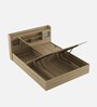 Vida King Size Bed in Santana Oak Finish with Lifton and Hydraulic Storage