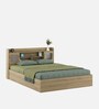 Vida King Size Bed in Santana Oak Finish with Lifton and Hydraulic Storage