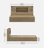 Vida King Size Bed in Santana Oak Finish with Lifton and Hydraulic Storage
