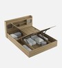 Vida King Size Bed in Santana Oak Finish with Lifton and Hydraulic Storage
