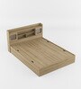 Vida Queen Size Bed in Santana Oak Finish with Box Storage Vida Queen Size Bed in Santana Oak Finish with Box Storage