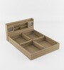 Vida Queen Size Bed in Santana Oak Finish with Box Storage Vida Queen Size Bed in Santana Oak Finish with Box Storage