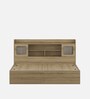 Vida Queen Size Bed in Santana Oak Finish with Box Storage Vida Queen Size Bed in Santana Oak Finish with Box Storage