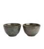 Vidhumra Studio Pottery 300ml Grey & Gold Ceramic (Set of 2) Dinner Bowl