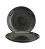 Vidhumra Studio 7 Inch Grey Ceramic (Set of 2) Quarter Plate