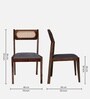 Vieana Sheesham Wood Dining Chair In Grey Color