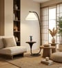 Vienna E-27 Holder White Finish Metal Shelf Floor Lamp With White Colour Fabric Shade