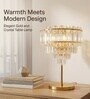 Vienna Crystal Halo Gold Table Lamp for Living Room & Bedroom