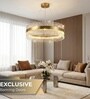 Vienna Halo Gold Crystal LED Chandelier for Living Room