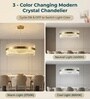Vienna Halo Gold Crystal LED Chandelier for Living Room