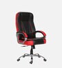 Vienna High Back Leatherette Executive Chair in Black & Red Colour