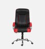 Vienna High Back Leatherette Executive Chair in Black & Red Colour