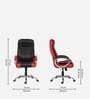 Vienna High Back Leatherette Executive Chair in Black & Red Colour