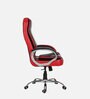 Vienna High Back Leatherette Executive Chair in Black & Red Colour