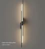 Vienna Noir Linear Tube LED Black 25 Inch Wall Sconce for Living Room