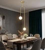 Vienna Orb Gold Pendant Light with Frosted Glass Globes