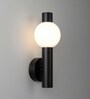 Vienna Orb Matte Black LED Wall Sconce Light