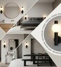 Vienna Orb Matte Black LED Wall Sconce Light