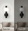 Vienna Orb Matte Black LED Wall Sconce Light