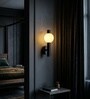 Vienna Orb Matte Black LED Wall Sconce Light