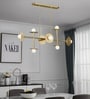 Vienna Orbit Gold Metal Glass 8-Light Chandelier