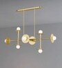 Vienna Orbit Gold Metal Glass 8-Light Chandelier